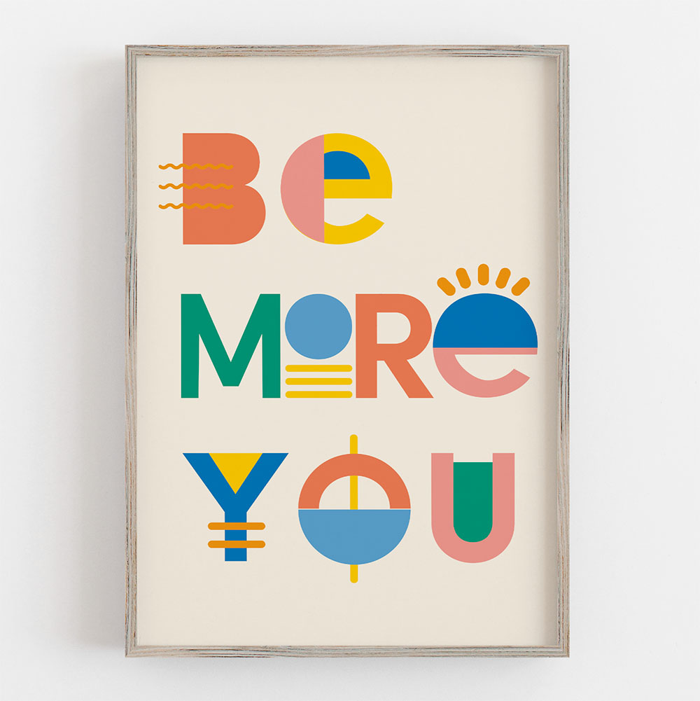 Be More You Positive Quote Wall Art - Image 4