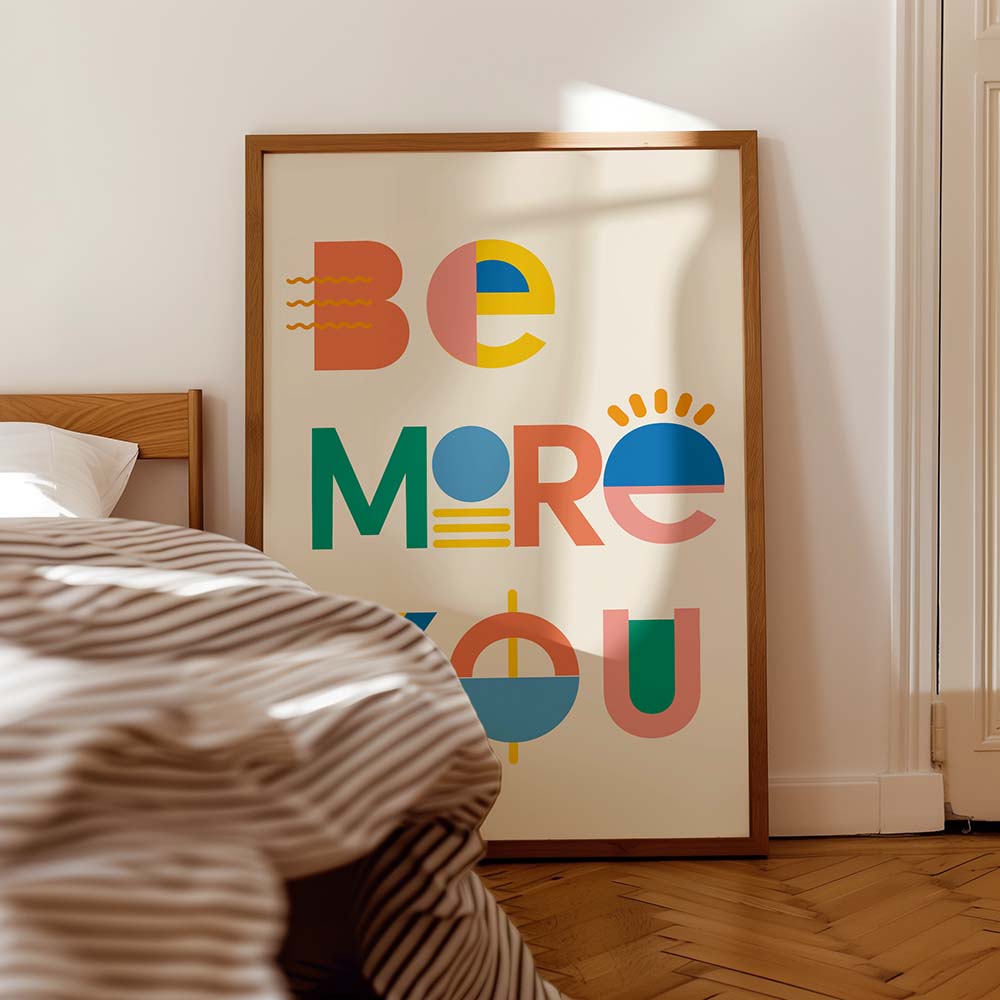 Be More You Positive Quote Wall Art - Image 3