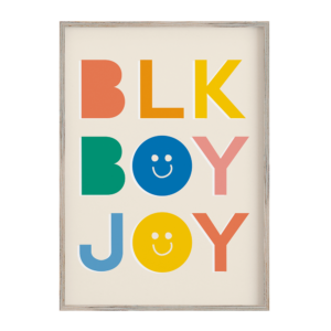 Black Boy Joy Positive Quote Wall Art