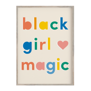 Black Girl Magic Positive Quote Wall Art