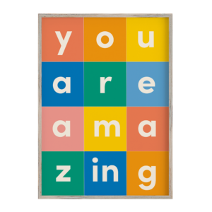 You Are Amazing Geometric Quote Wall Art